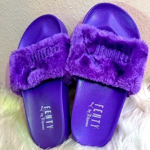 COPY - Puma Fenty women purple slides.